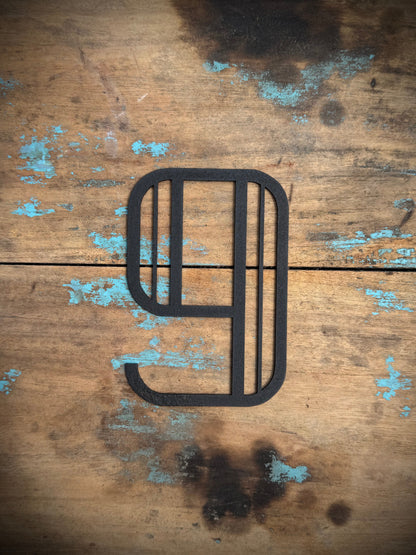 Black 5" or 12" Art Deco Metal Lettering A-Z 0-9