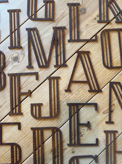 Rustic Art Deco Rusty Metal Alphabet Letters – Home & Garden A-Z 0-9