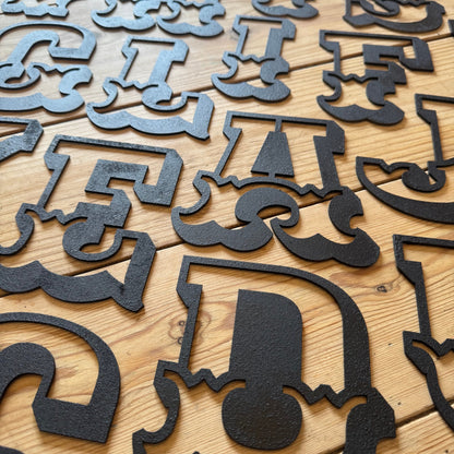 Rustic Black Metal Carnival Letters A–Z | 5” or 12” Alphabet