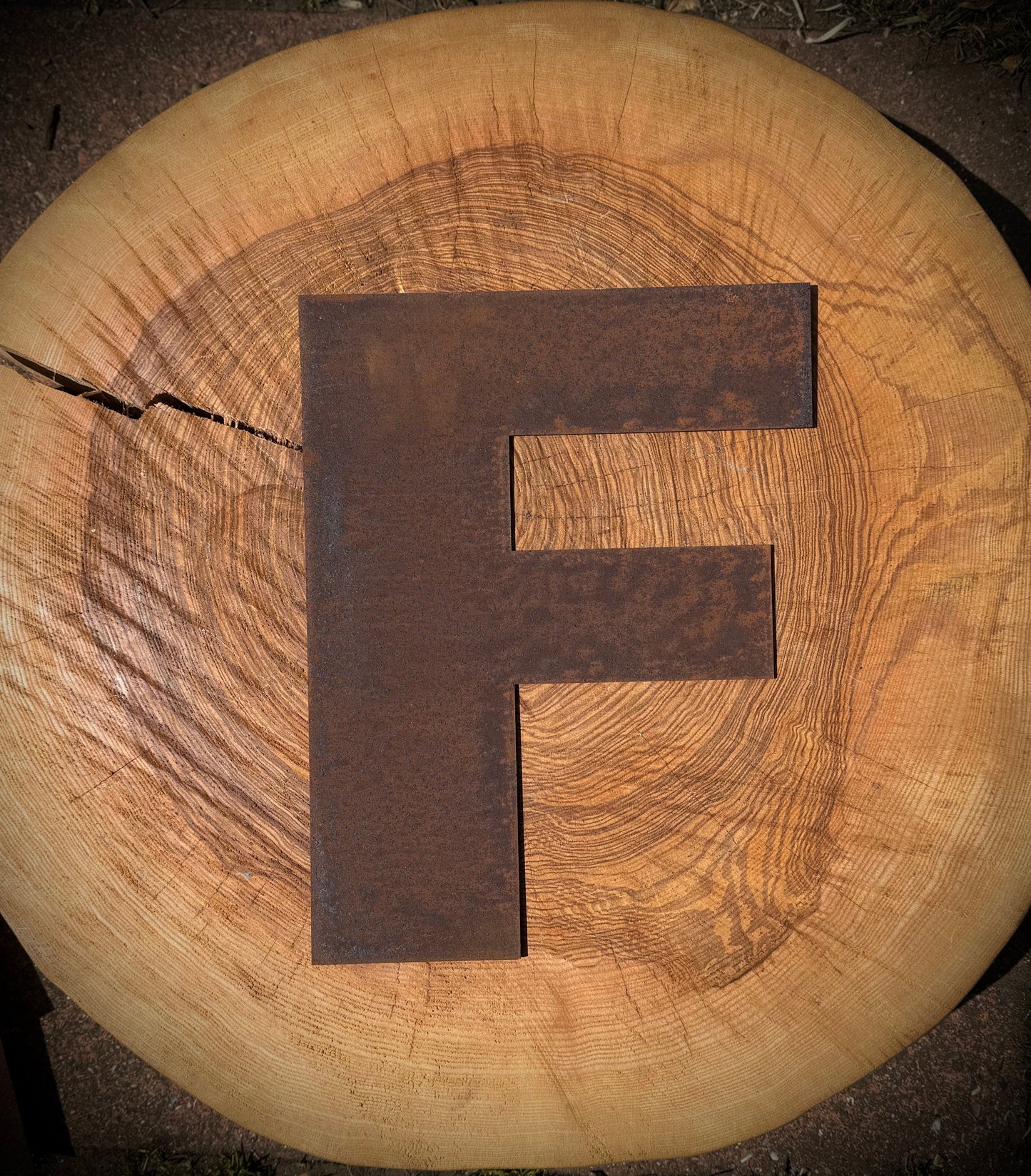 12″ Rusty Fat Font Metal Letters A–Z & 0–9