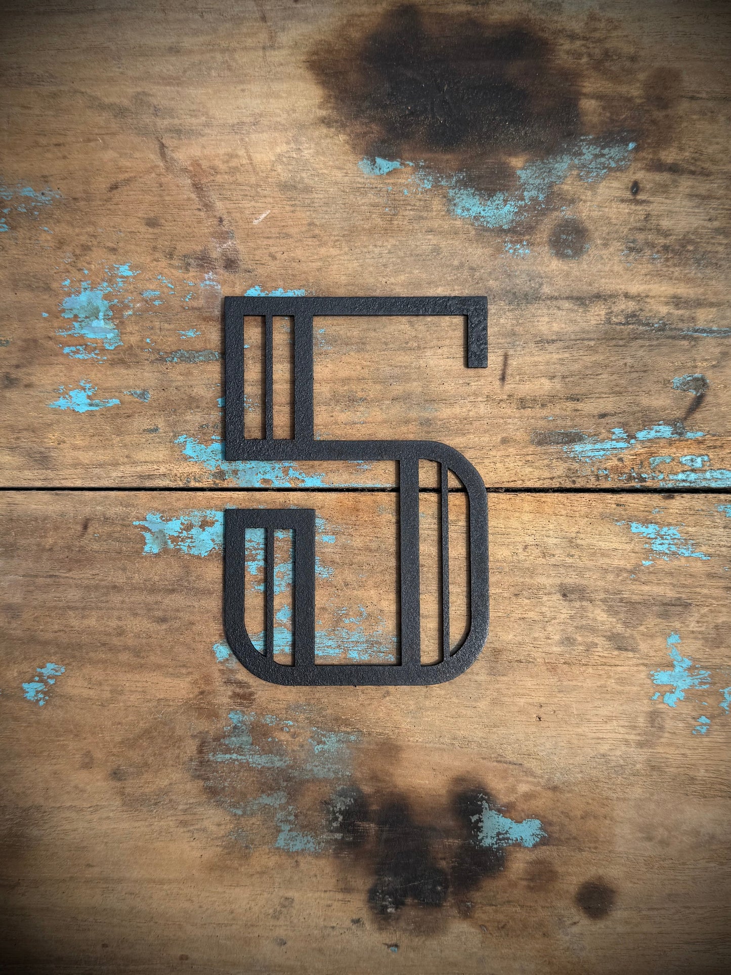 Black 5" or 12" Art Deco Metal Lettering A-Z 0-9