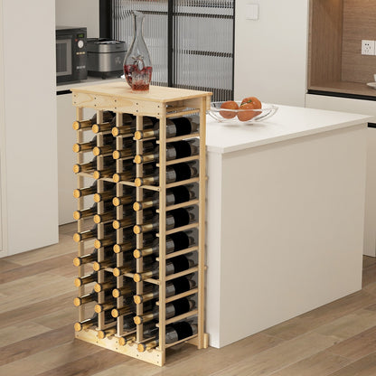 40-Bottle Freestanding Wine Rack Storage Shelf with Tabletop