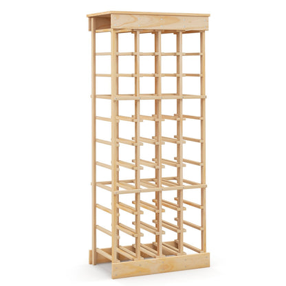 40-Bottle Freestanding Wine Rack Storage Shelf with Tabletop