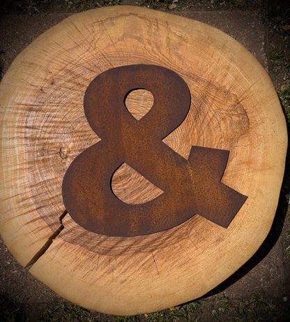 5” Rusty Metal Alphabet Letters A–Z | Fat Font Steel Lettering