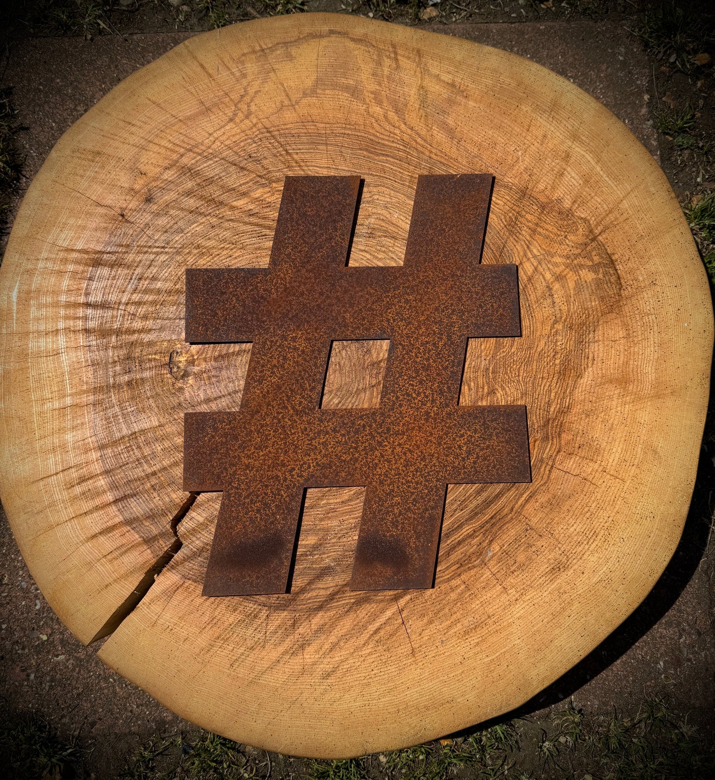 5” Rusty Metal Alphabet Letters A–Z | Fat Font Steel Lettering