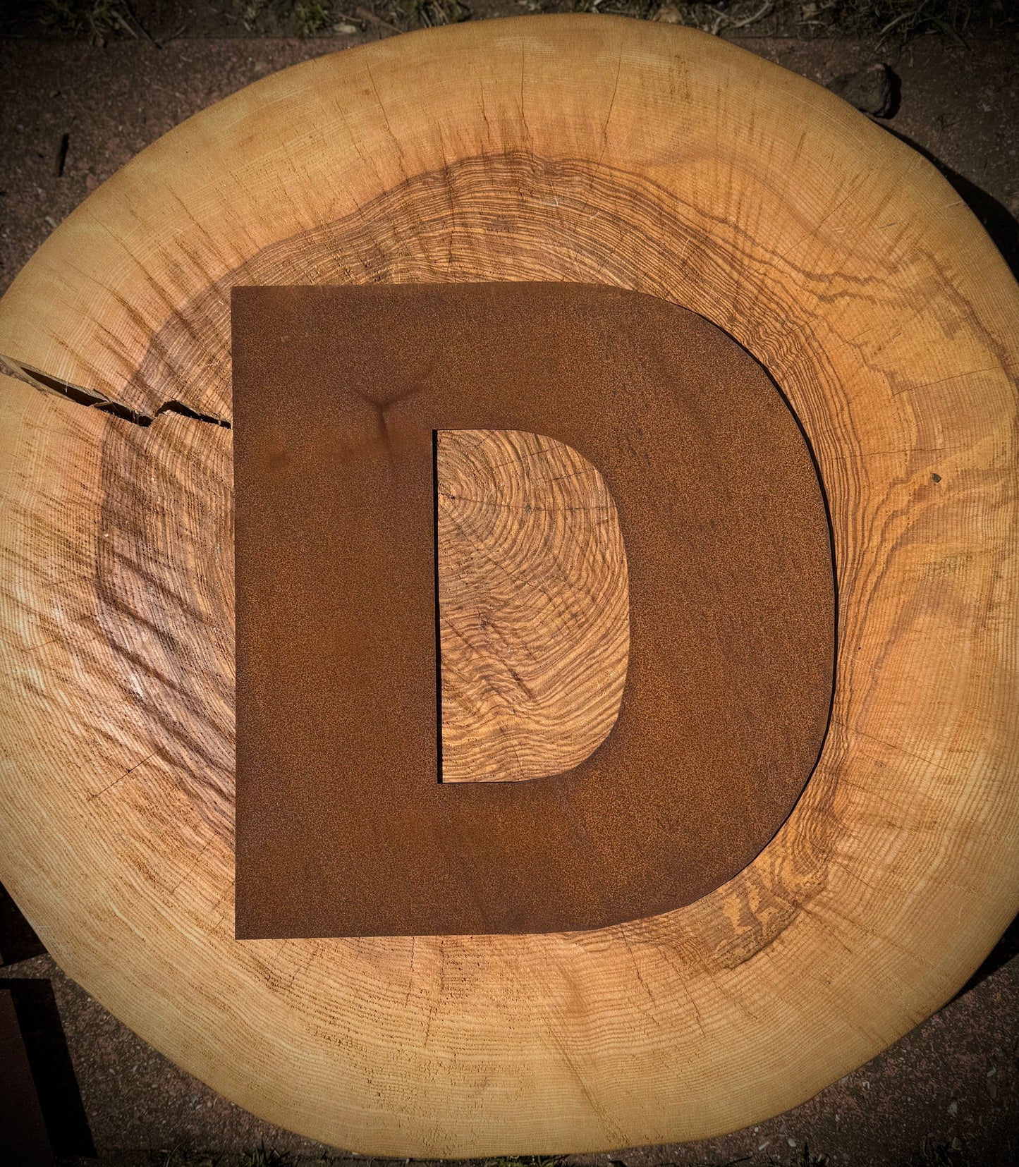 5” Rusty Metal Alphabet Letters A–Z | Fat Font Steel Lettering