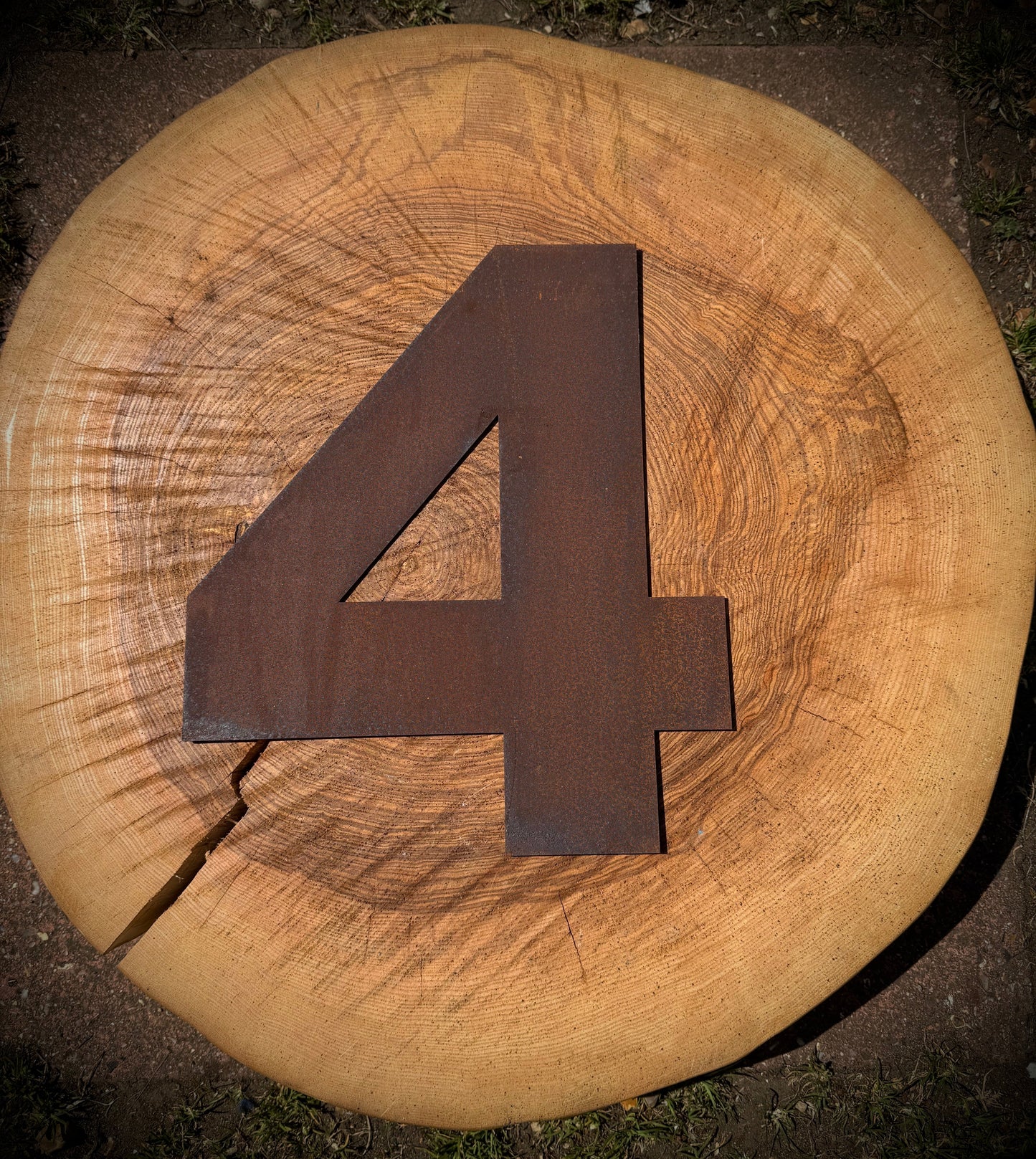 5” Rusty Metal Alphabet Letters A–Z | Fat Font Steel Lettering