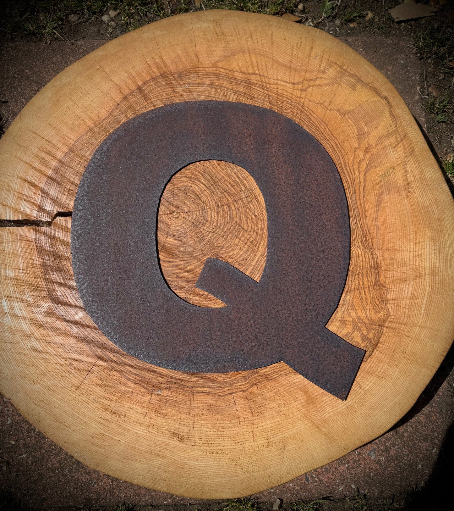 5” Rusty Metal Alphabet Letters A–Z | Fat Font Steel Lettering