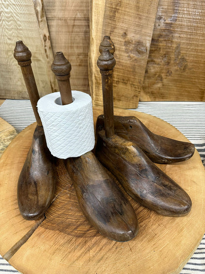 Vintage Shoe Stretcher / Shoe Last / Toilet Roll Holder / Kitchen Roll Holder
