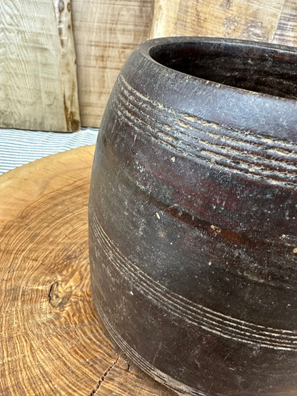 Wooden Vintage Herb Plant Pot Planter / Stationary Desk Tidy / Cutlery Holder D