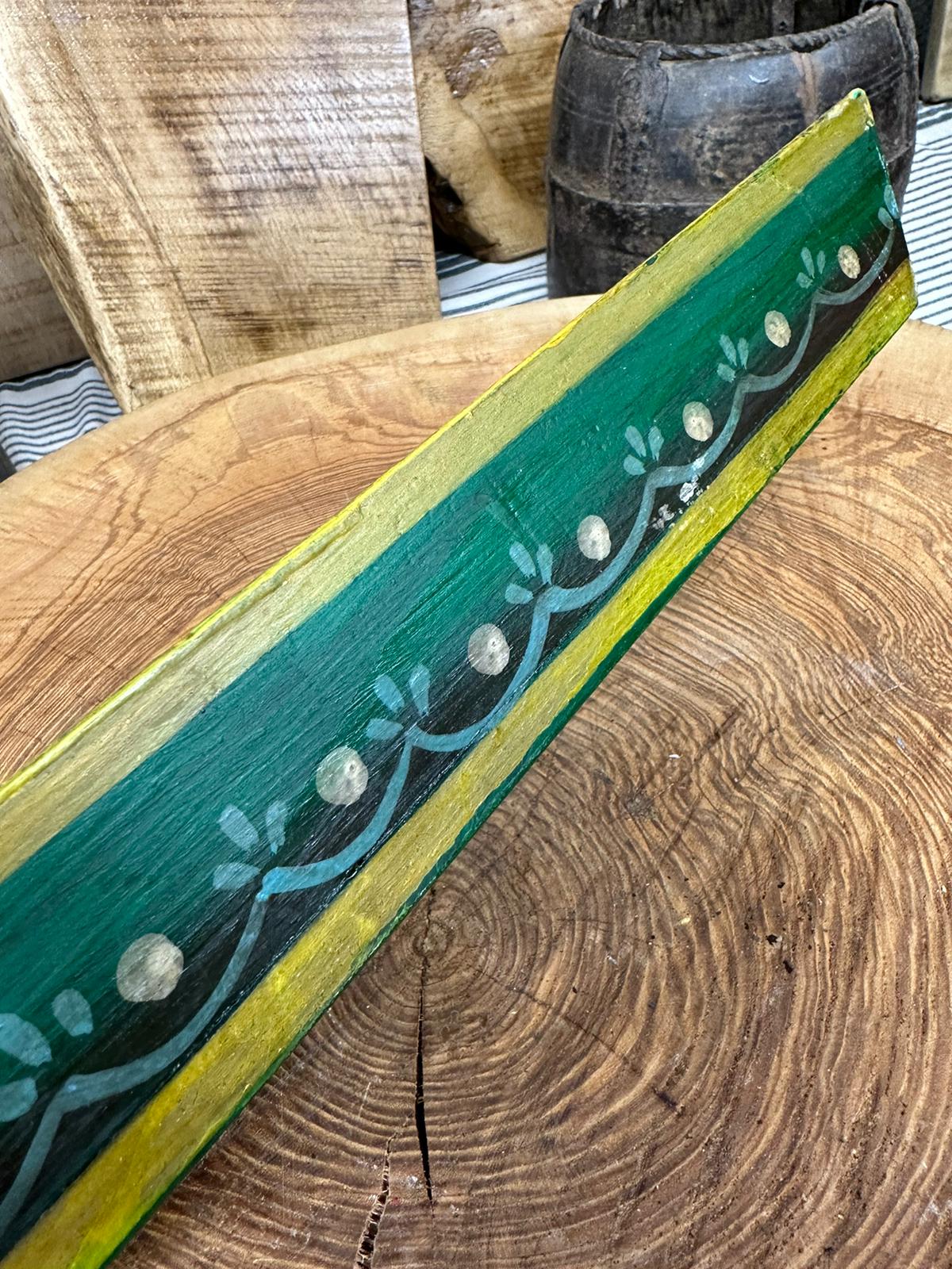 Rustic Wooden Painted Tray Bowl / Bread Antipasti Bowl Decorative Storage Tray B