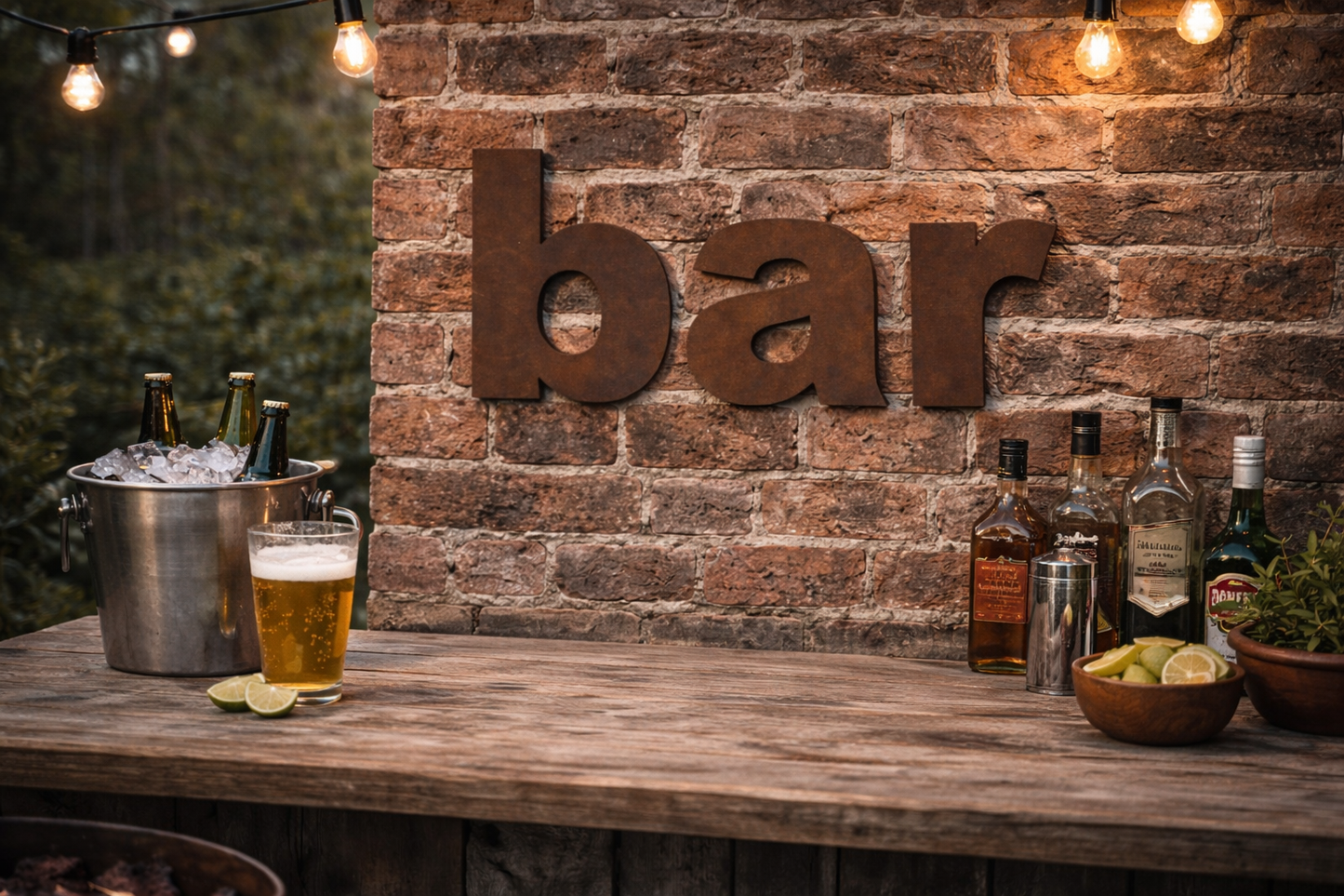 BAR Metal Letters Sign