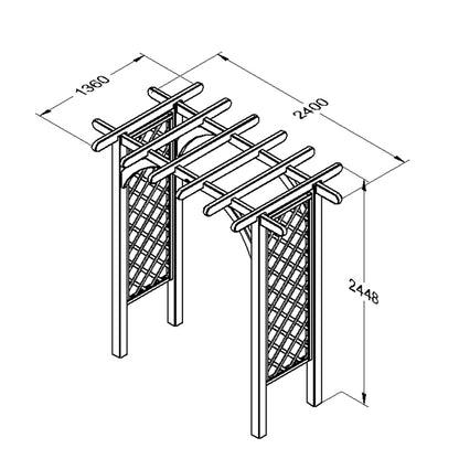 Large Ultima Pergola Arch