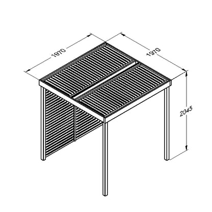 Modular Pergola with 1 Side Panel Pack