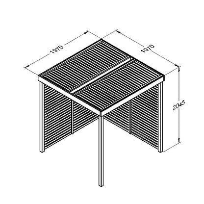 Modular Pergola with 2 Side Panel Pack