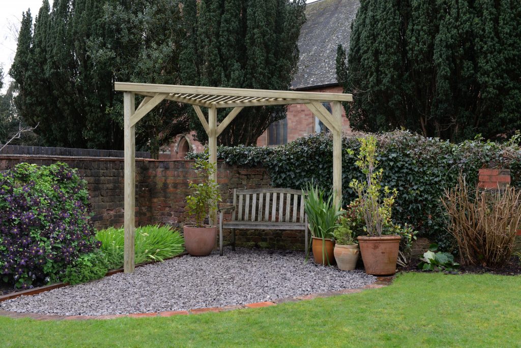 Slatted Corner Pergola