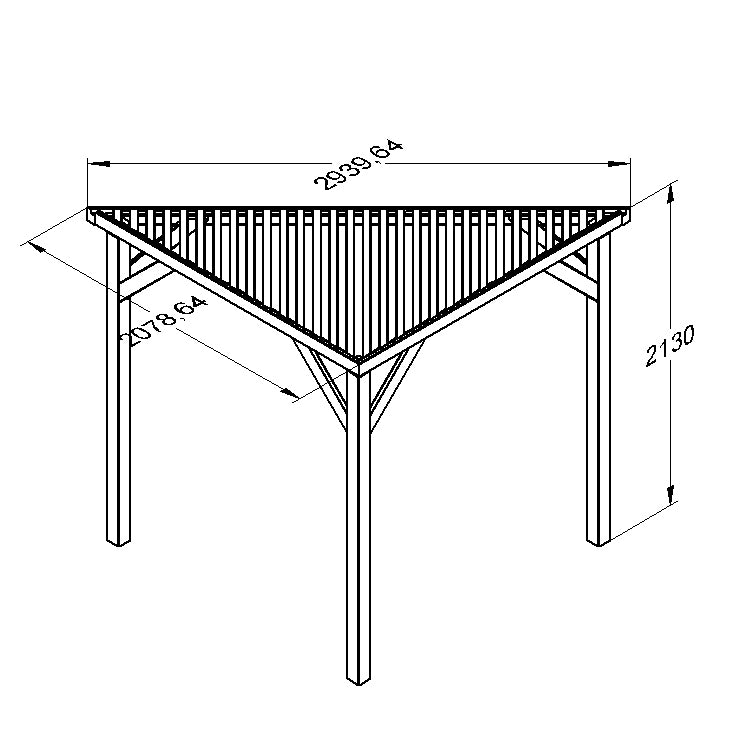 Slatted Corner Pergola