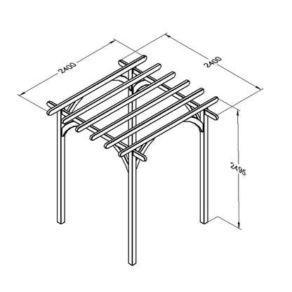Ultima Pergola – 2.4 x 2.4m