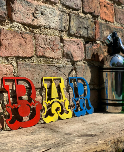 5" and 12" Metal Coloured Carnival Letters