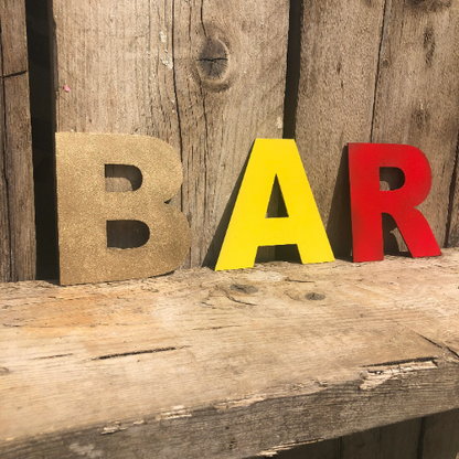 5" or 12" Coloured Metal Alphabet Letters A–Z & 0–9 | Choose Your Colour