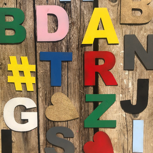 5" or 12" Coloured Metal Alphabet Letters A–Z & 0–9 | Choose Your Colour