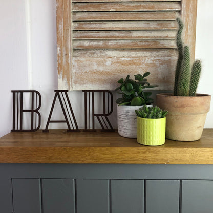 Rustic Art Deco Rusty Metal Alphabet Letters – Home & Garden A-Z 0-9