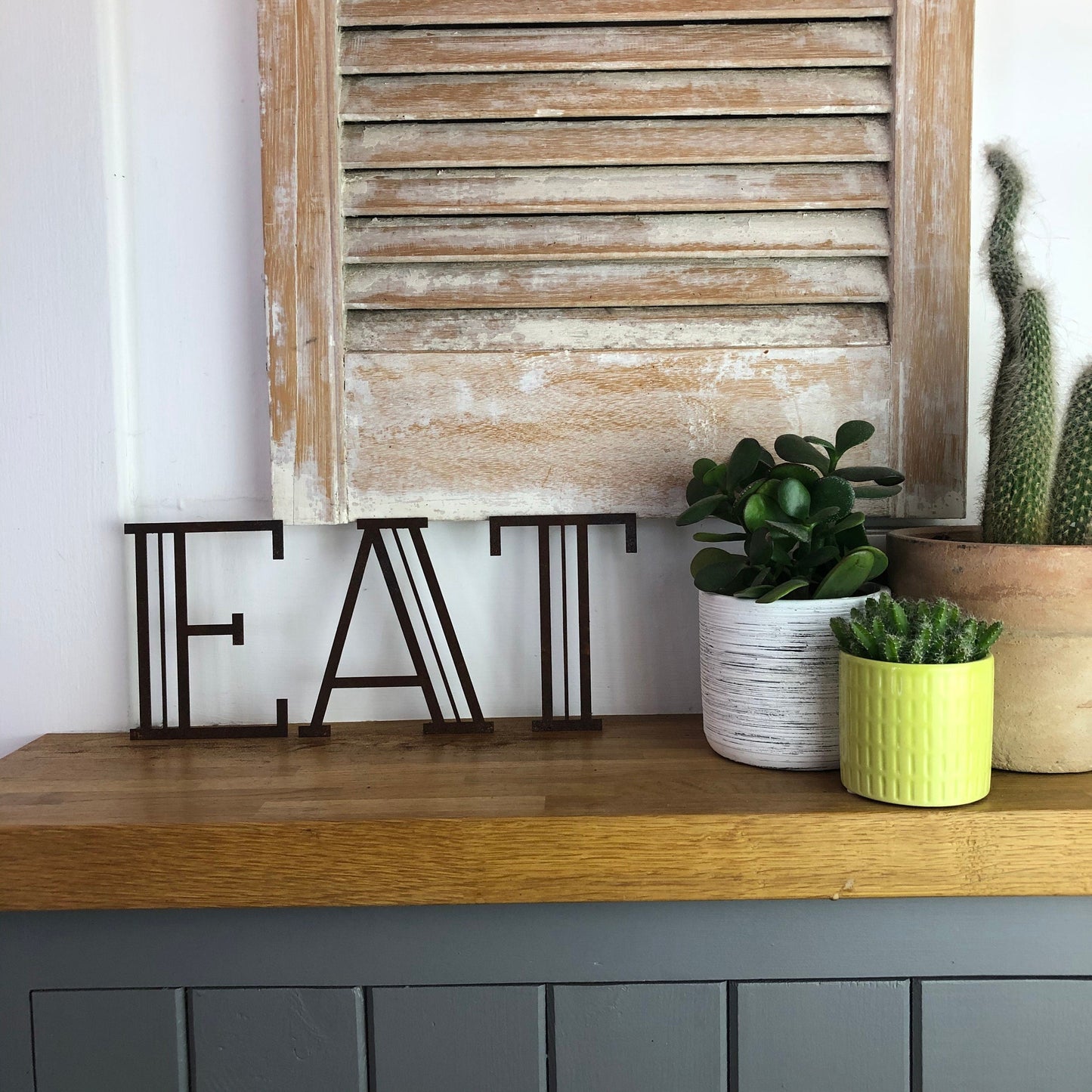 Rustic Art Deco Rusty Metal Alphabet Letters – Home & Garden A-Z 0-9