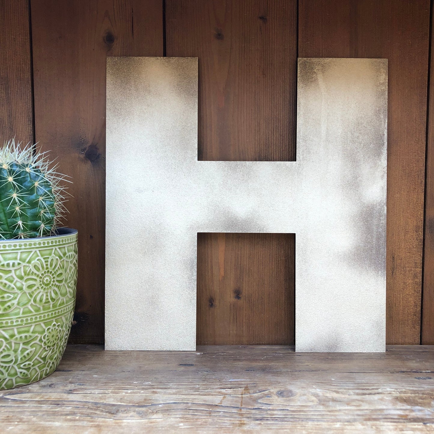 Gold Fat Font Metal Alphabet Letters – 5” or 12” Decorative Lettering A–Z