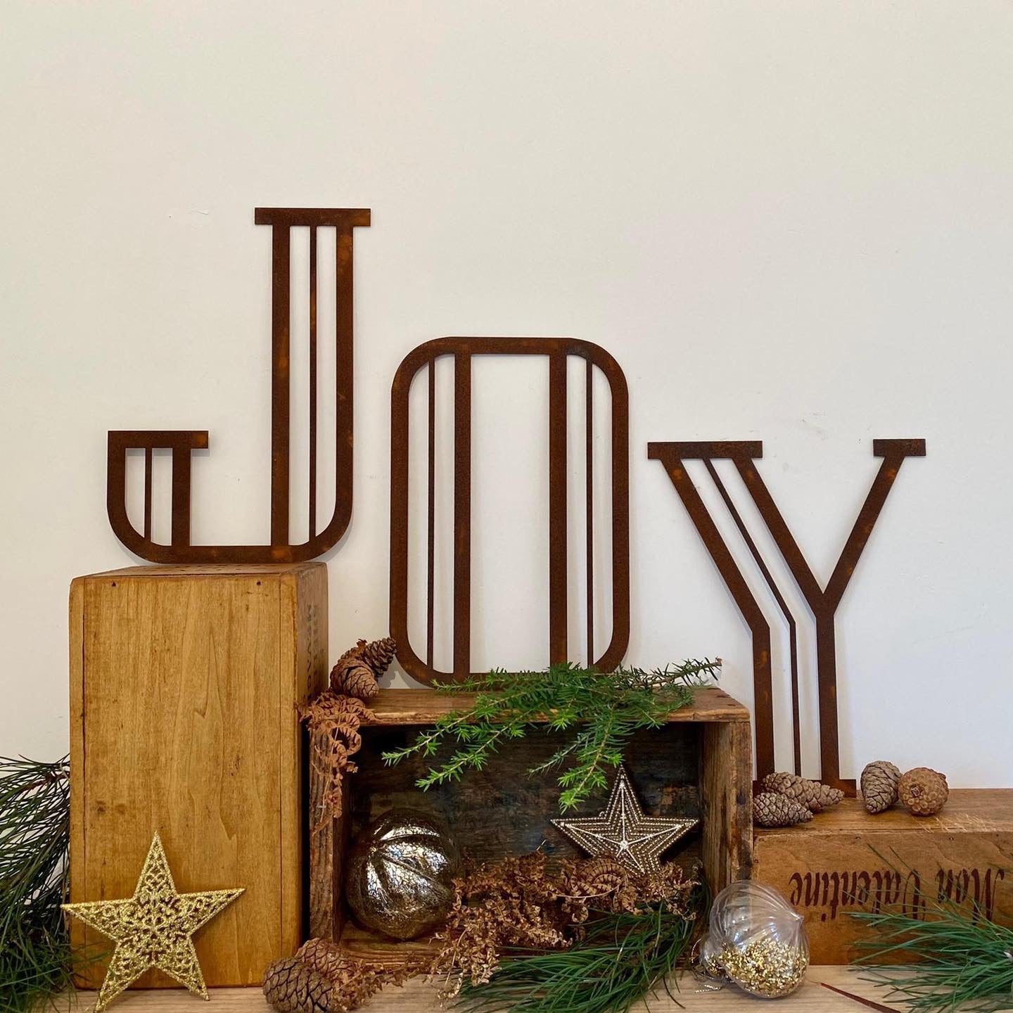 Rustic Art Deco Rusty Metal Alphabet Letters – Home & Garden A-Z 0-9