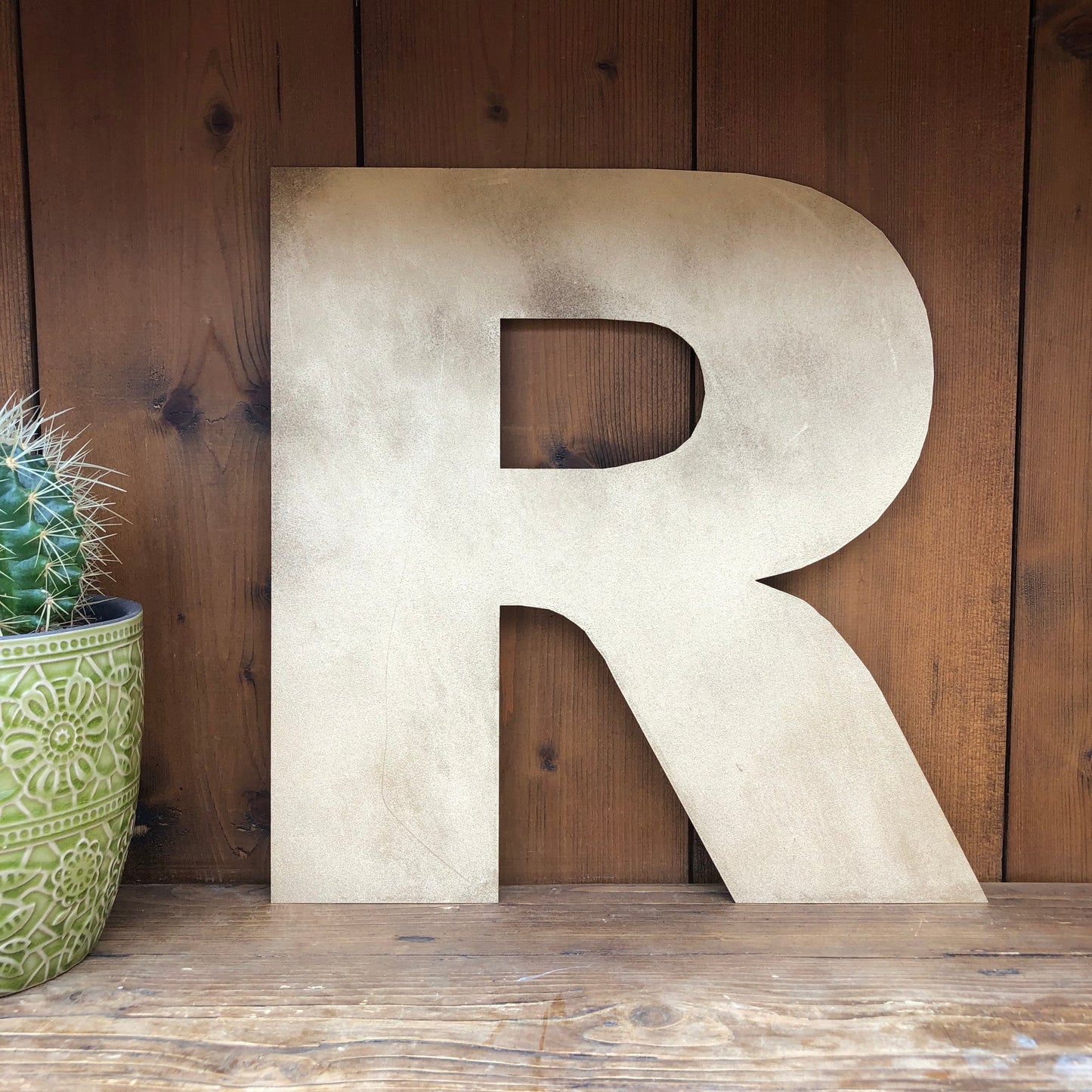 Gold Fat Font Metal Alphabet Letters – 5” or 12” Decorative Lettering A–Z