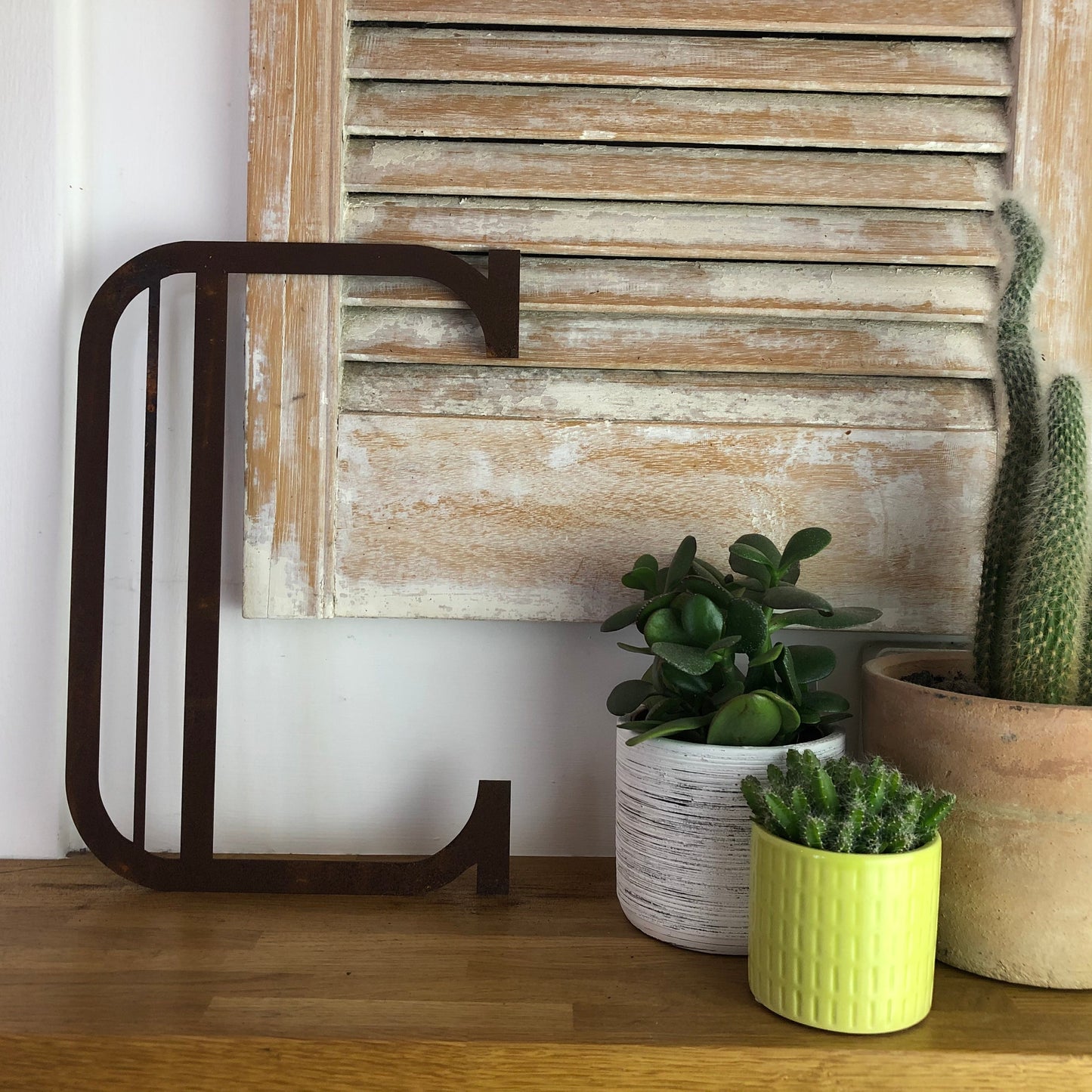 Rustic Art Deco Rusty Metal Alphabet Letters – Home & Garden A-Z 0-9