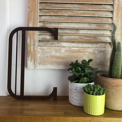 Rustic Art Deco Rusty Metal Alphabet Letters – Home & Garden A-Z 0-9