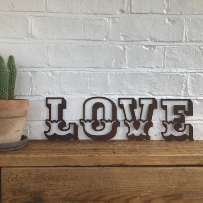 Rusty 5" Carnival Metal Letters A-Z