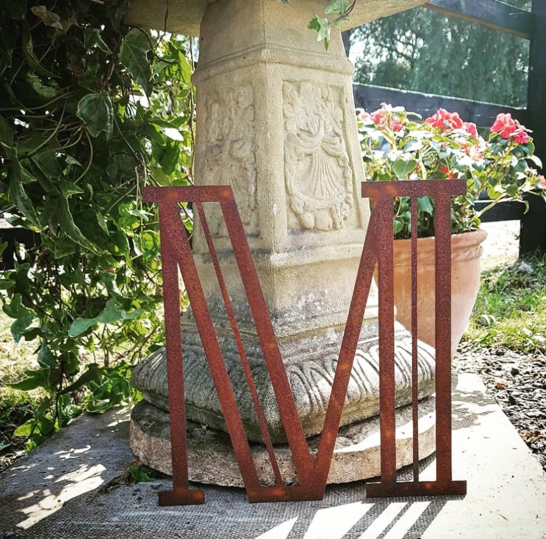 Rustic Art Deco Rusty Metal Alphabet Letters – Home & Garden A-Z 0-9