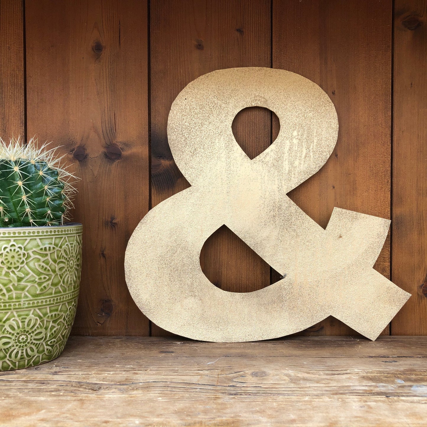 Gold Fat Font Metal Alphabet Letters – 5” or 12” Decorative Lettering A–Z