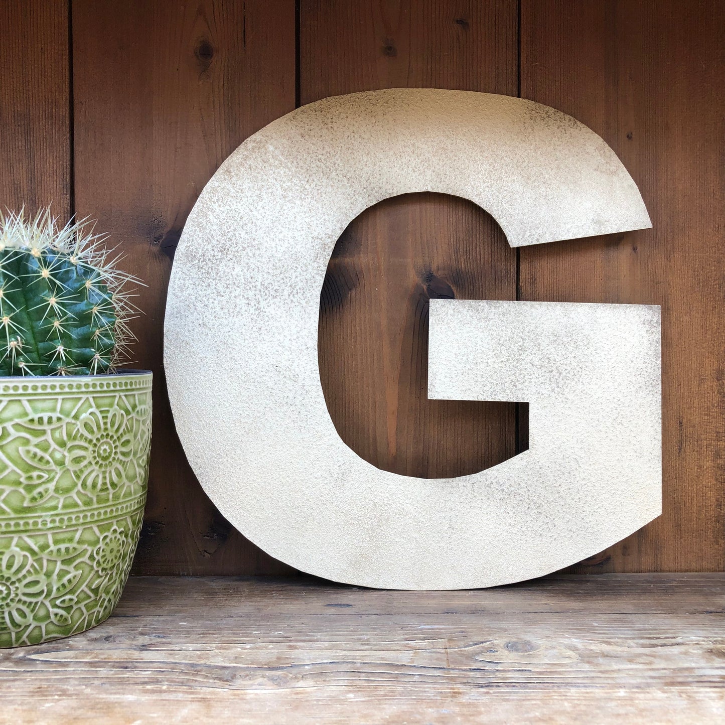 Gold Fat Font Metal Alphabet Letters – 5” or 12” Decorative Lettering A–Z