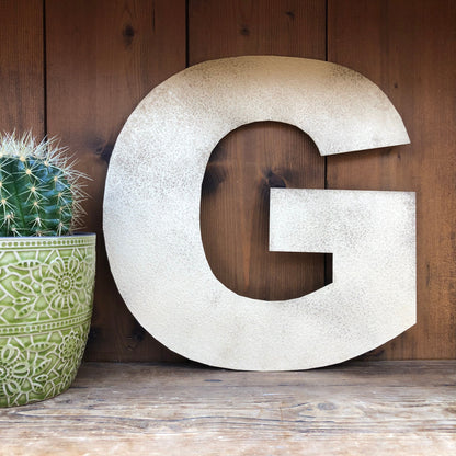 Gold Fat Font Metal Alphabet Letters – 5” or 12” Decorative Lettering A–Z