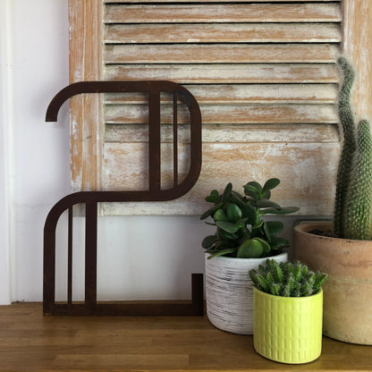 Rustic Art Deco Rusty Metal Alphabet Letters – Home & Garden A-Z 0-9