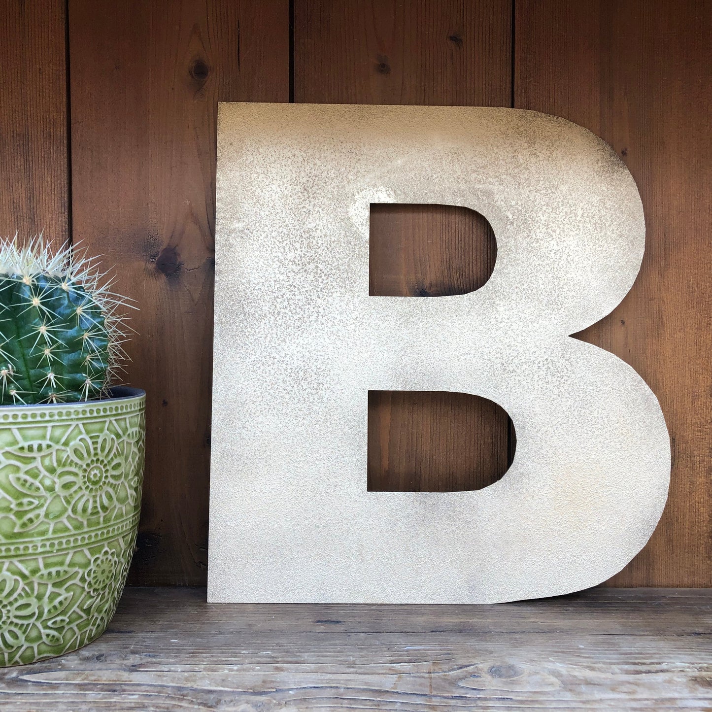 Gold Fat Font Metal Alphabet Letters – 5” or 12” Decorative Lettering A–Z