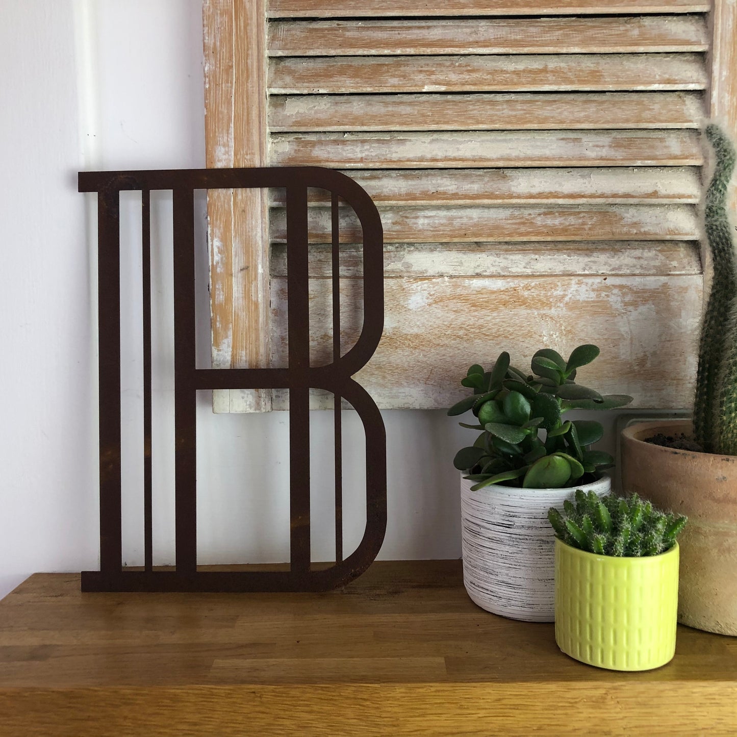 Rustic Art Deco Rusty Metal Alphabet Letters – Home & Garden A-Z 0-9