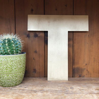 Gold Fat Font Metal Alphabet Letters – 5” or 12” Decorative Lettering A–Z