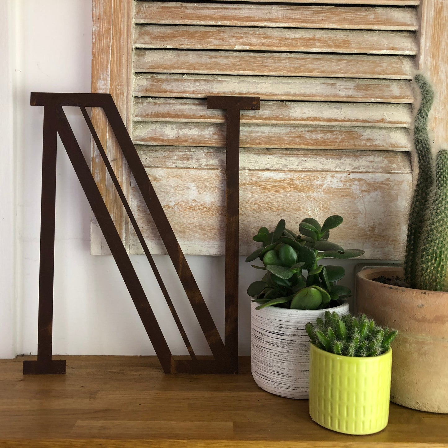 Rustic Art Deco Rusty Metal Alphabet Letters – Home & Garden A-Z 0-9