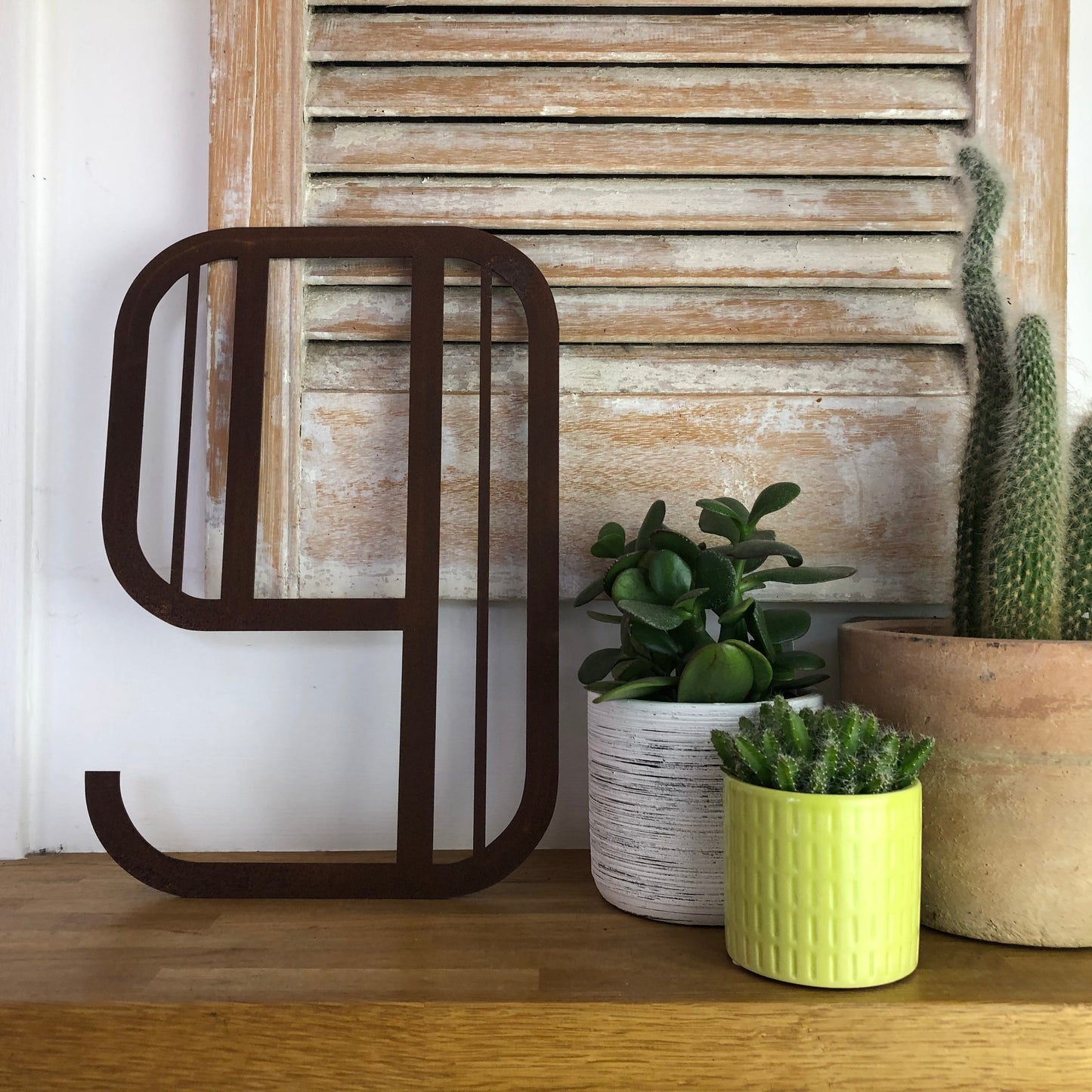 Rustic Art Deco Rusty Metal Alphabet Letters – Home & Garden A-Z 0-9