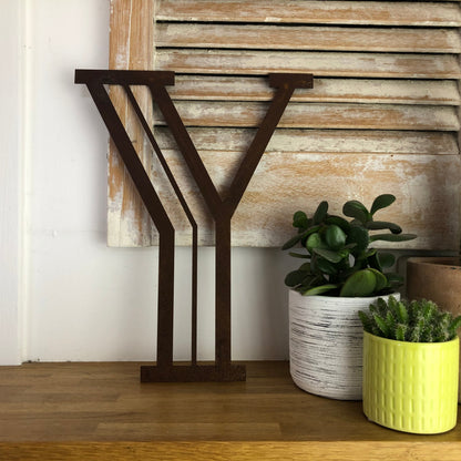 Rustic Art Deco Rusty Metal Alphabet Letters – Home & Garden A-Z 0-9