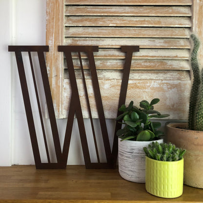 Rustic Art Deco Rusty Metal Alphabet Letters – Home & Garden A-Z 0-9