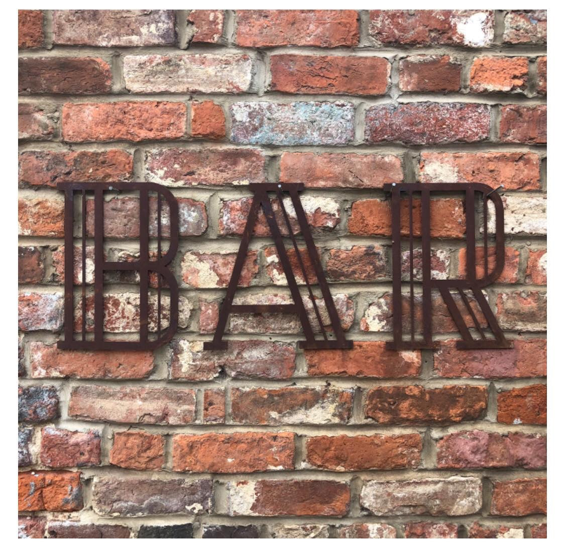 Rustic Art Deco Rusty Metal Alphabet Letters – Home & Garden A-Z 0-9