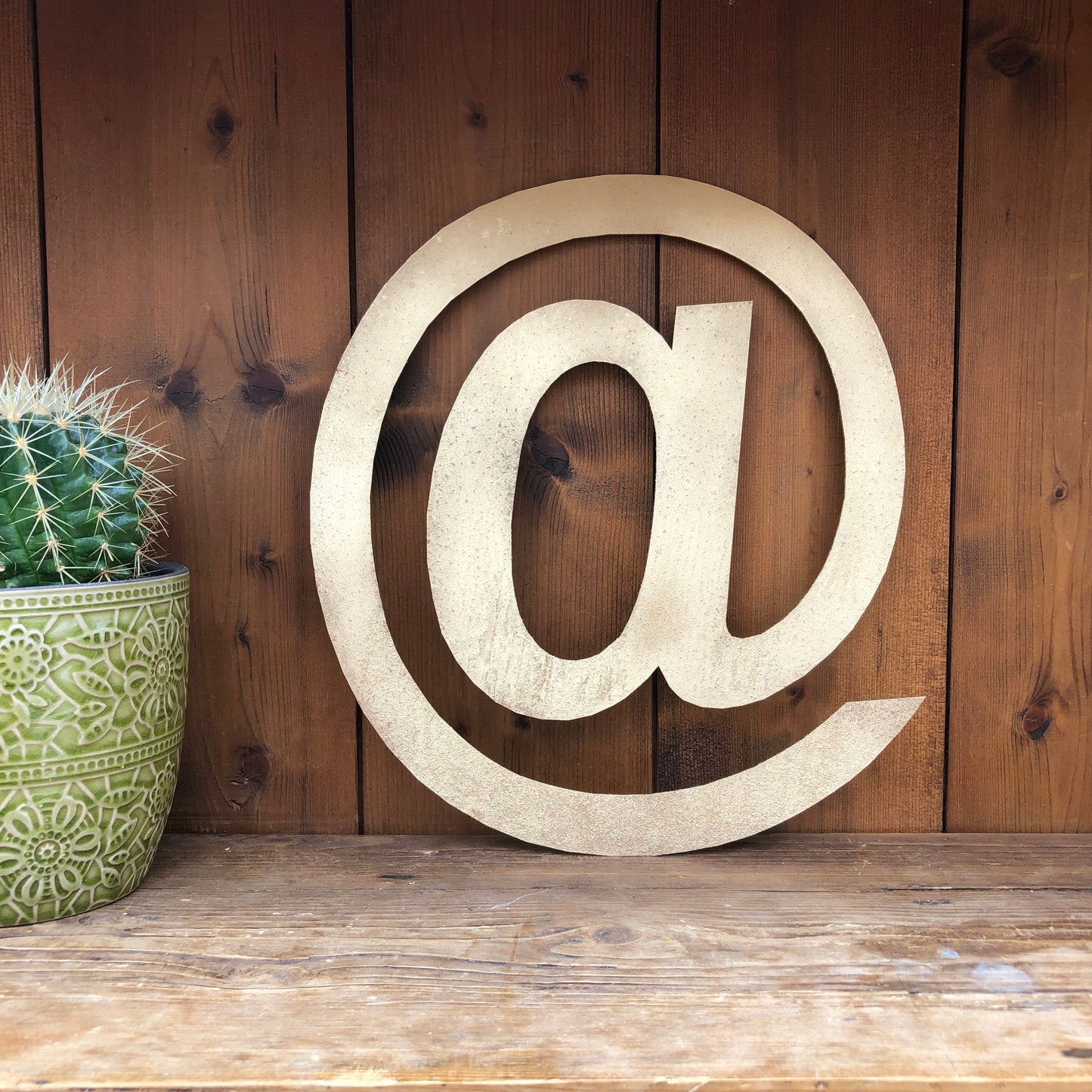 Gold Fat Font Metal Alphabet Letters – 5” or 12” Decorative Lettering A–Z