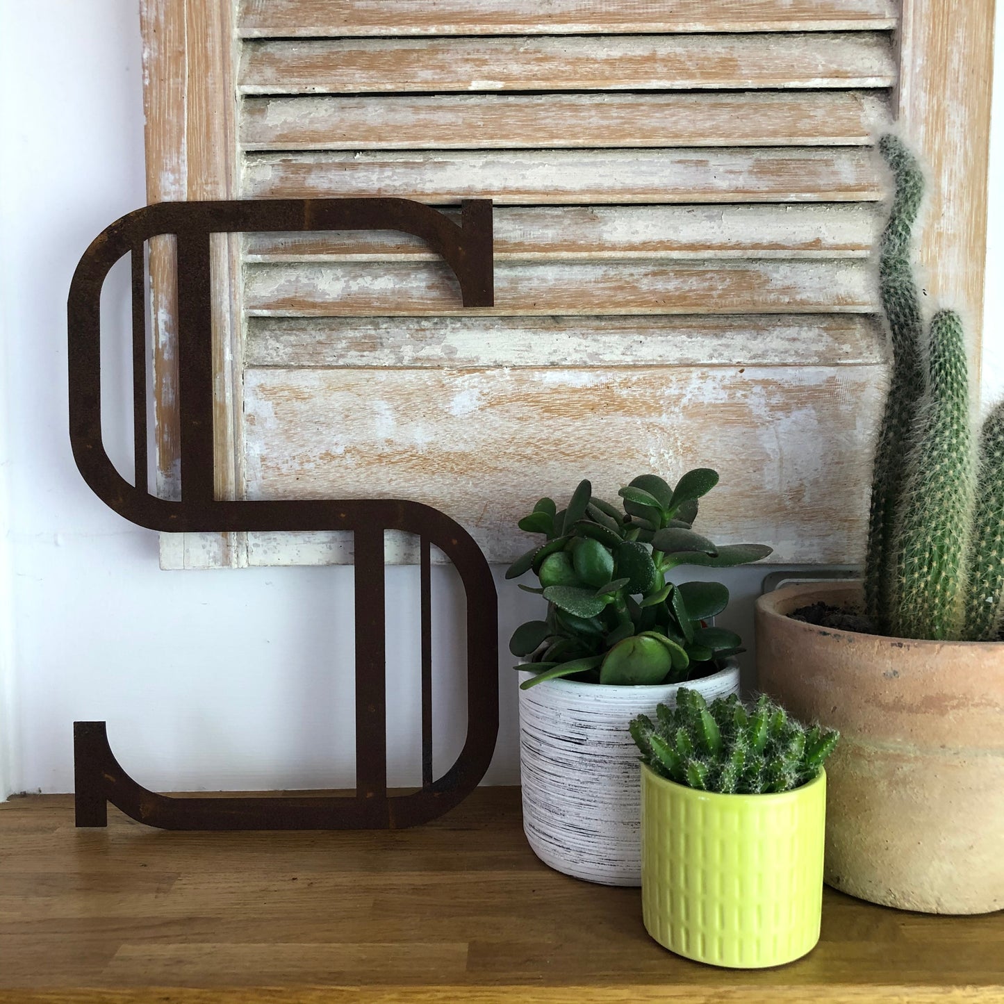 Rustic Art Deco Rusty Metal Alphabet Letters – Home & Garden A-Z 0-9