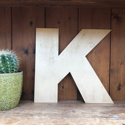 Gold Fat Font Metal Alphabet Letters – 5” or 12” Decorative Lettering A–Z