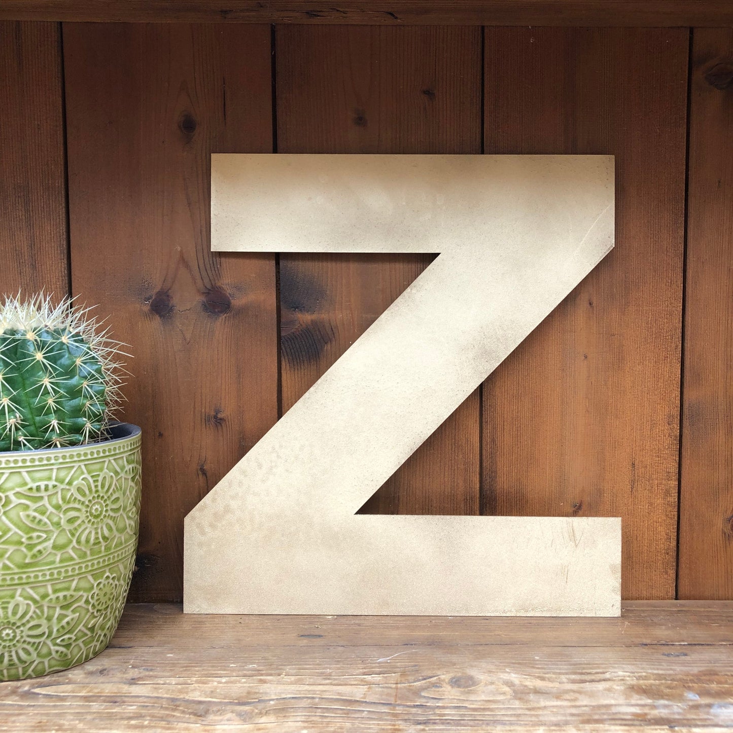 Gold Fat Font Metal Alphabet Letters – 5” or 12” Decorative Lettering A–Z